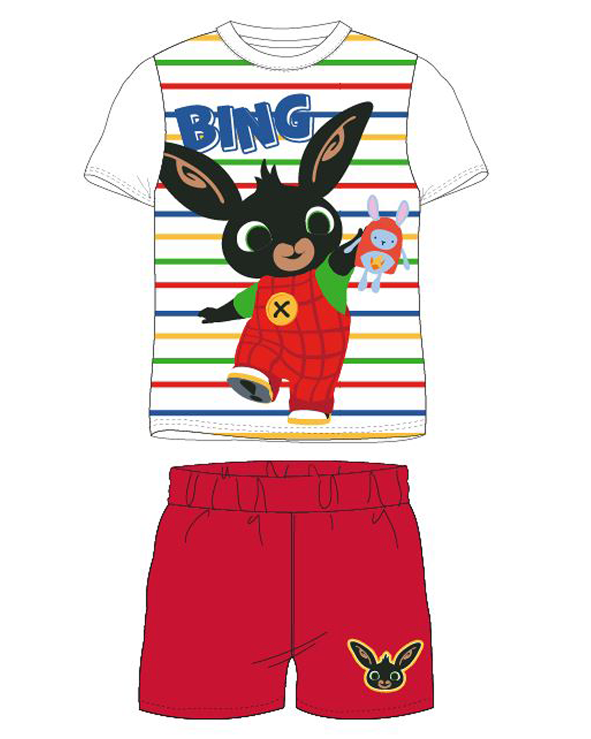 Králíček bing- licence Chlapecké pyžamo - Králíček Bing 5204055W, bílá / červená Barva: Bílá, Velikost: 98
