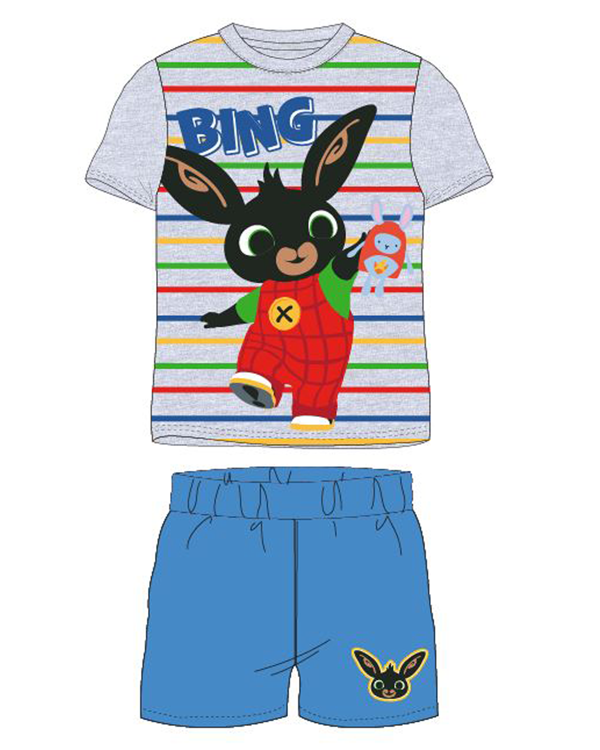 Levně Králíček bing- licence Chlapecké pyžamo - Králíček Bing 5204055W, šedá / modrá Barva: Šedá