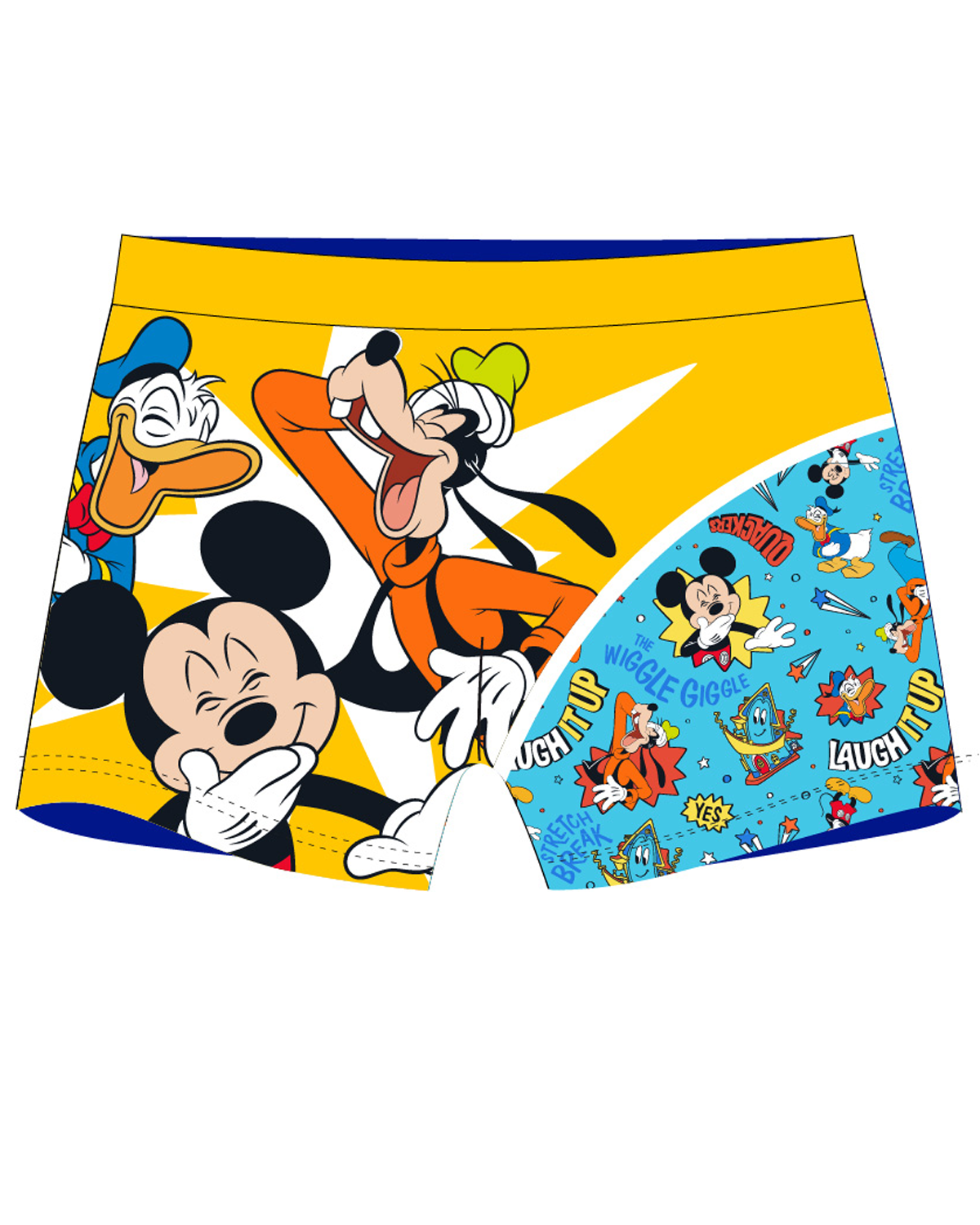 Mickey Mouse - licence Chlapecké koupací boxerky - Mickey Mouse 5244A406, žlutá / modrá Barva: Žlutá, Velikost: 98-104