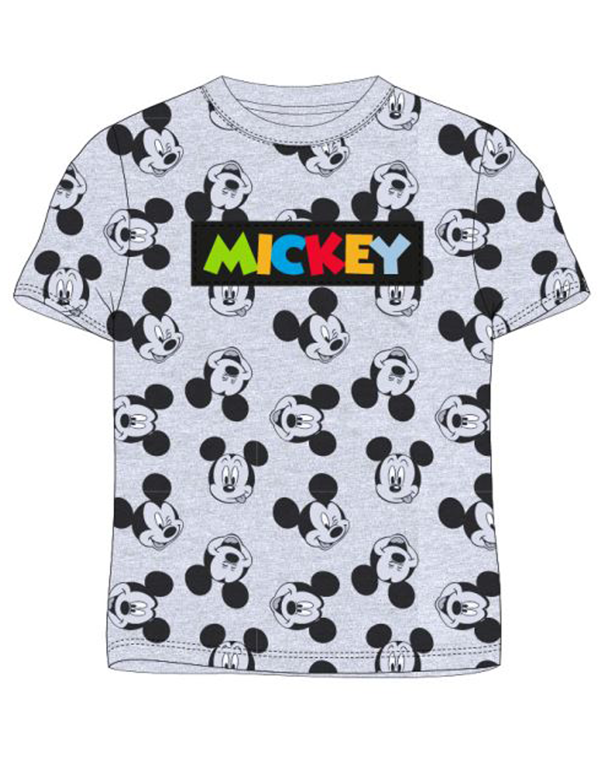 Levně Mickey Mouse - licence Chlapecké tričko - Mickey Mouse 5202A083NI, šedý melír Barva: Šedá