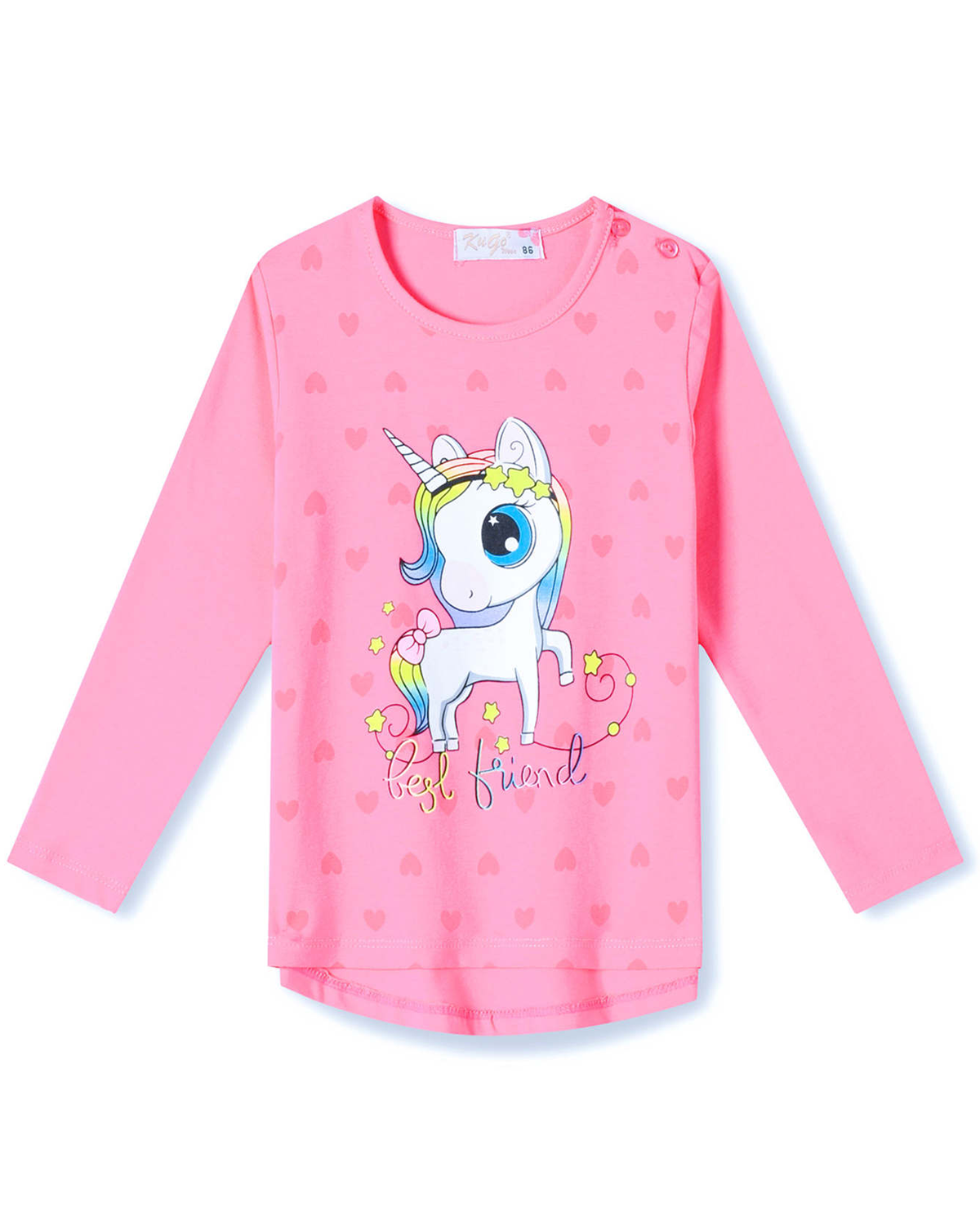 Levně Dívčí tričko - KUGO HC0746, světle růžová Barva: Růžová světlejší