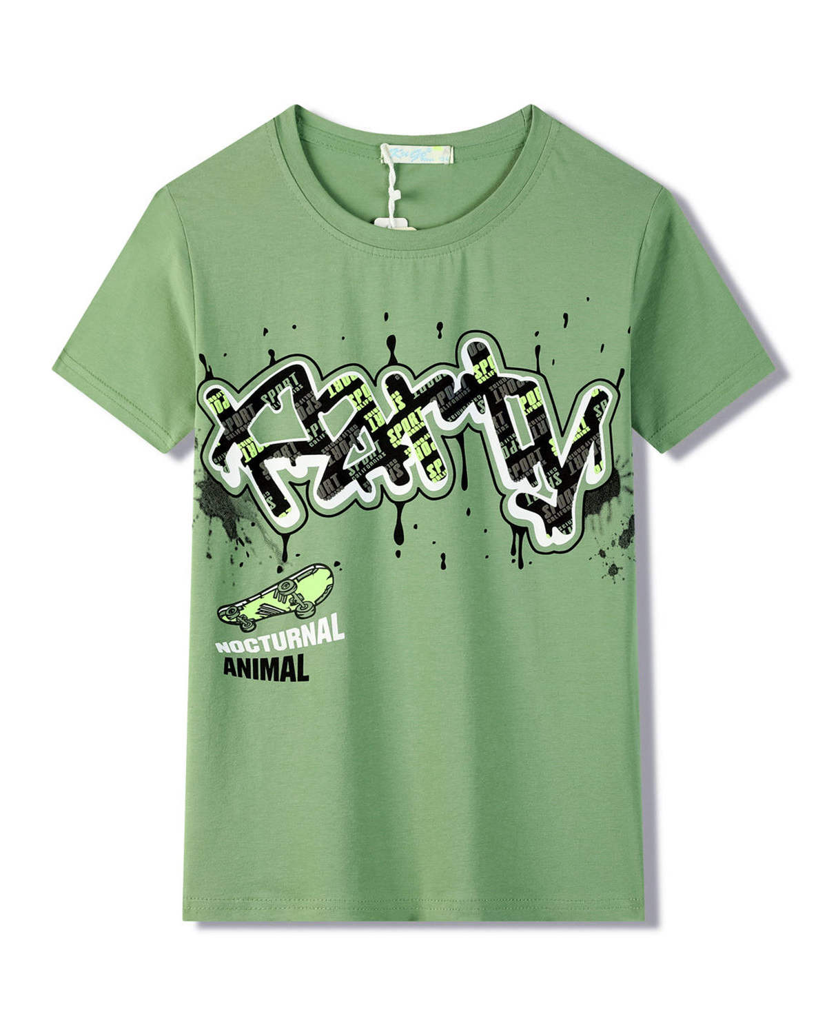Chlapecké tričko - KUGO FC0352, zelená Barva: Zelená, Velikost: 164