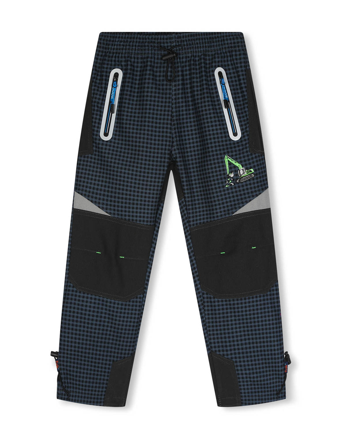 Chlapecké outdoorové kalhoty - KUGO G9650, šedomodrá / modré zipy Barva: Šedá, Velikost: 104