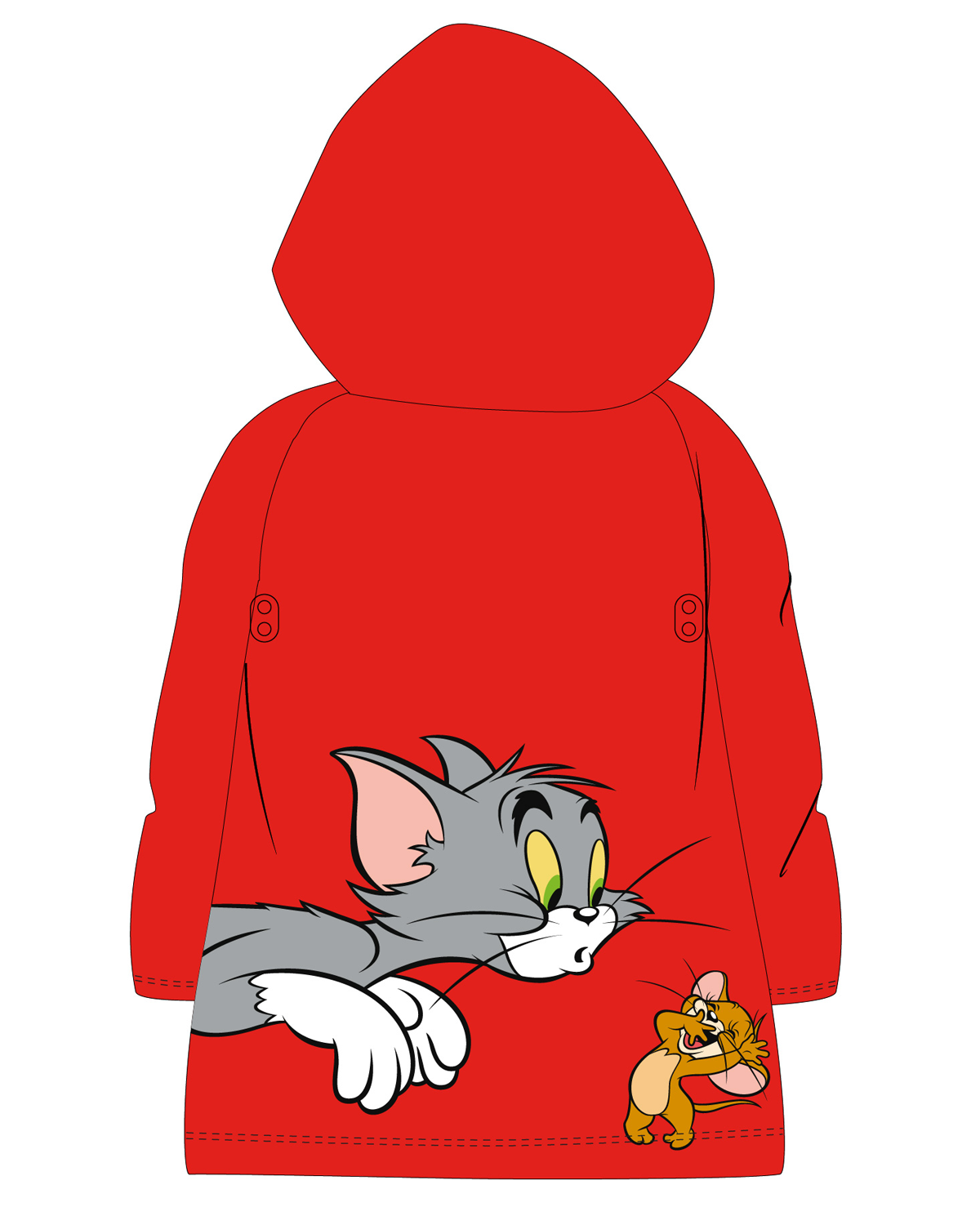 Tom a Jerry - licence Dětská pláštěnka - Tom a Jerry 5228707, červená Barva: Červená, Velikost: 110-116