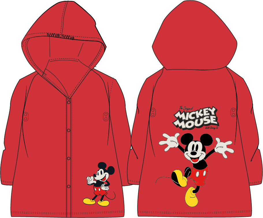 Mickey Mouse - licence Chlapecká pláštěnka - Mickey Mouse 5228B507, červená Barva: Červená, Velikost: 110-116