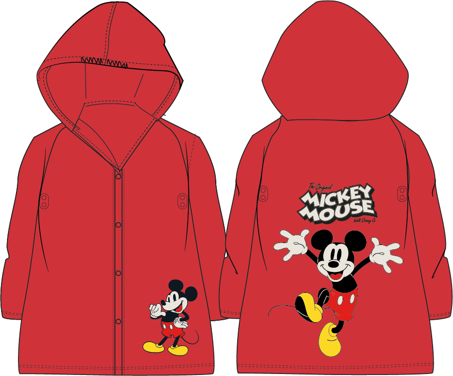 Mickey Mouse - licence Chlapecká pláštěnka - Mickey Mouse 5228B507, červená Barva: Červená, Velikost: 98-104