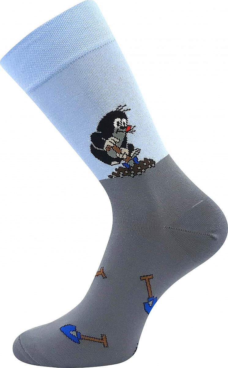 Ponožky Lonka - KR 111, světle modrá / šedá Barva: Modrá světle, Velikost: 39-42