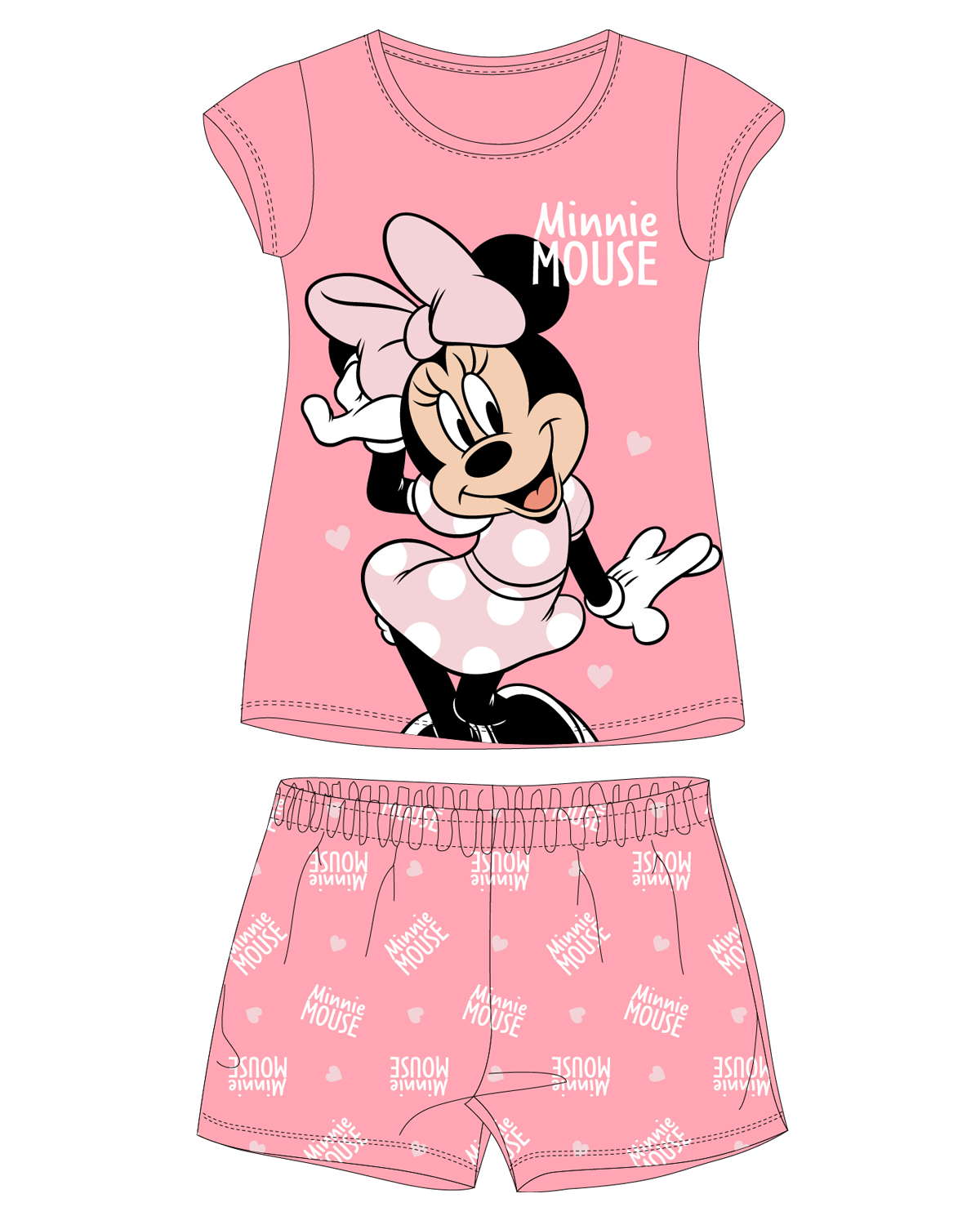 Minnie Mouse - licence Dívčí pyžamo - Minnie Mouse 5204B351W, růžová Barva: Růžová, Velikost: 116