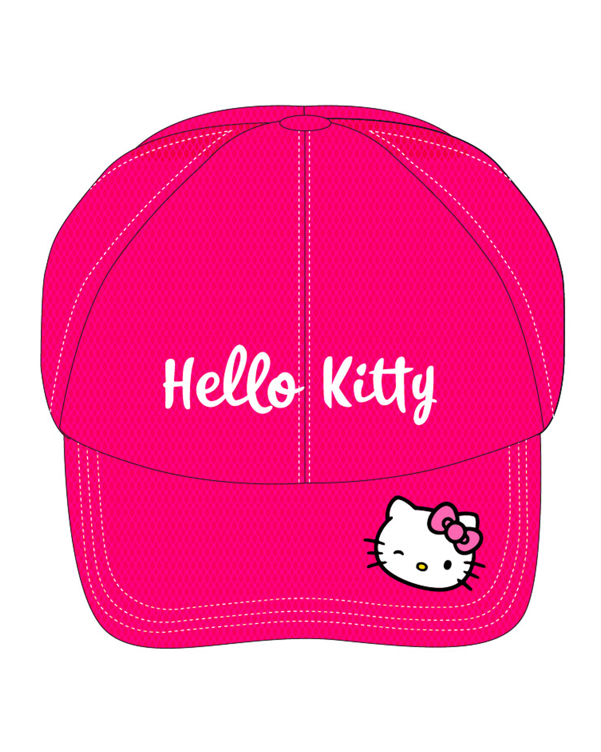 Levně Hello Kitty - licence Dívčí kšiltovka - Hello Kitty 52392420, neonově růžová Barva: Růžová