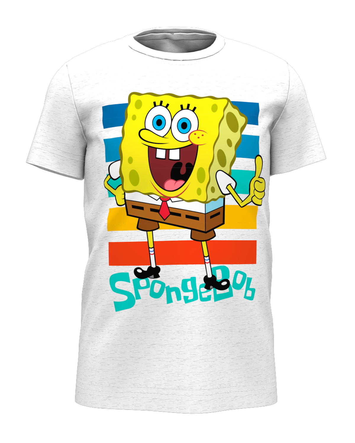 Levně SpongeBob v kalhotách - licence Chlapecké tričko - SpongeBob v kalhotách 5202209, světle šedý melír Barva: Šedá