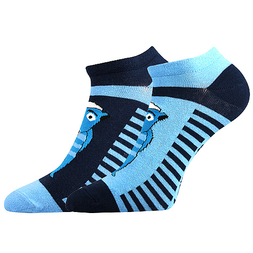 Levně Dětské kotníkové ponožky Boma - Lichožrouti S, Hihlík Barva: Modrá