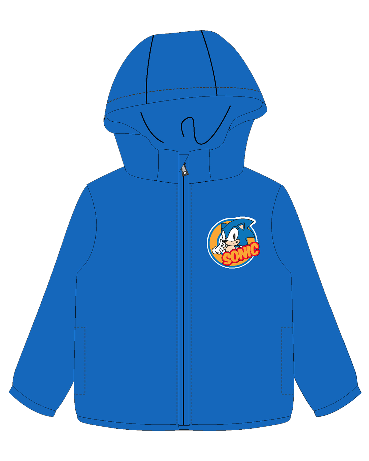 Ježek SONIC - licence Chlapecká šusťáková bunda, zateplená - Ježek Sonic 5228013W, modrá Barva: Modrá, Velikost: 122-128