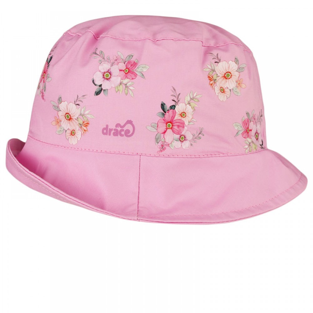 Bavlněný letní klobouk Dráče - Mallorca 31, růžová, květy Barva: Růžová, Velikost: 54-56