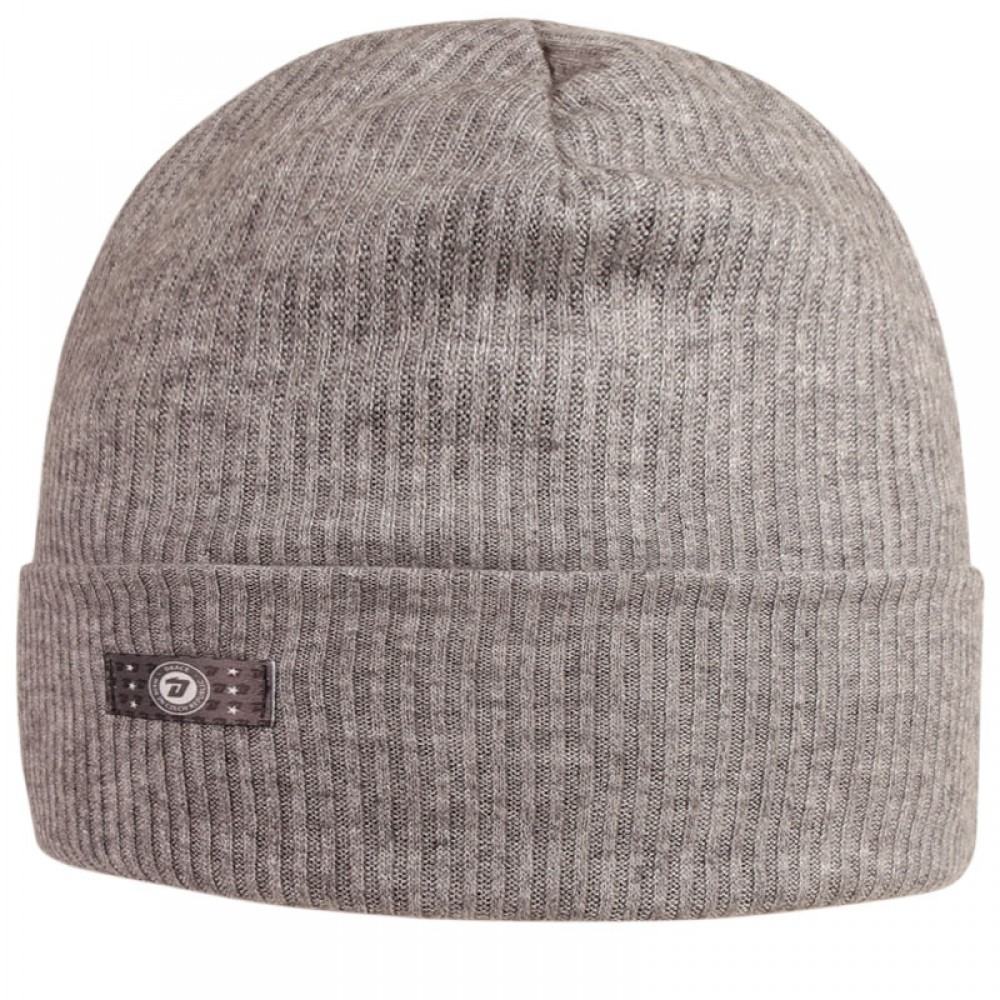 Levně Čepice Dráče - Rayon Rib 014, šedý melír Barva: Šedá