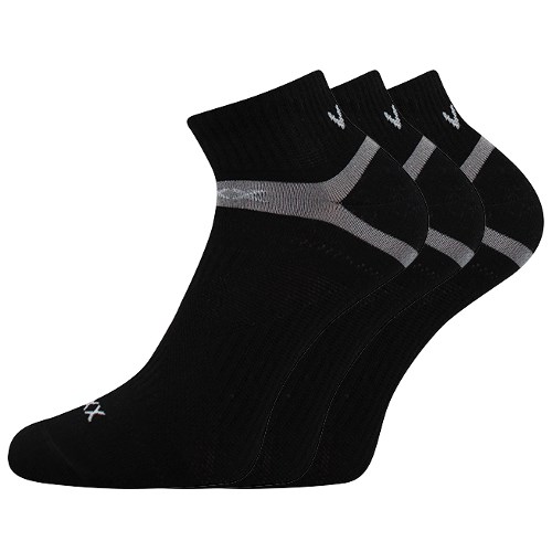 Levně 3PACK kotníkové ponožky VoXX - Rex 14, černá Barva: Černá