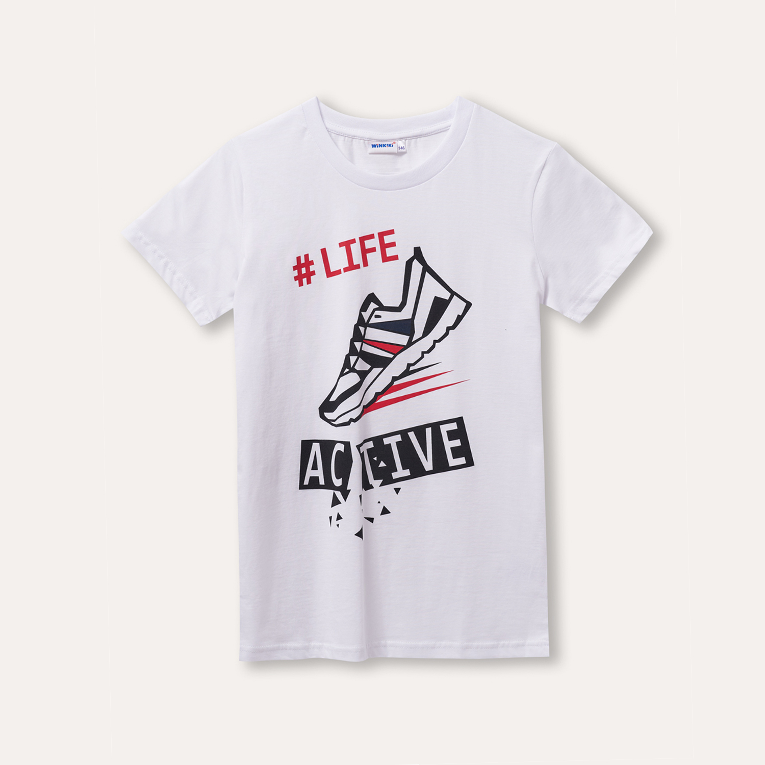 Levně Chlapecké tričko - Winkiki WTB 01792, bílá, bota Barva: Bílá