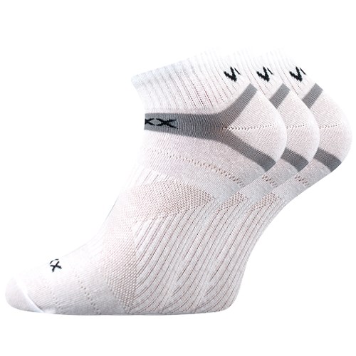 Levně 3PACK kotníkové ponožky VoXX - Rex 14, bílá Barva: Bílá