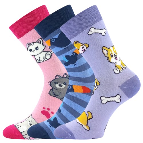 Levně 3PACK dívčí ponožky Boma - Kaito, mix F Barva: Mix barev