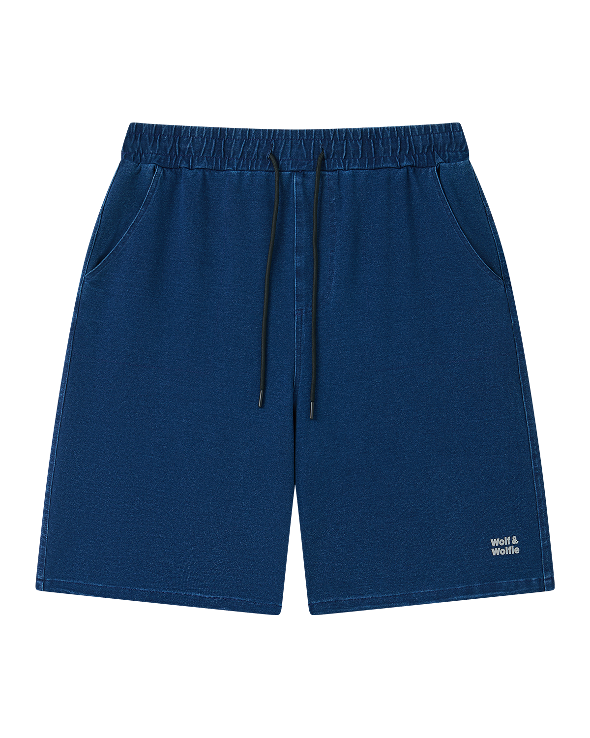 Levně Pánské riflové kraťasy - Wolf & Wolfie T2635, modrá Barva: Modrá