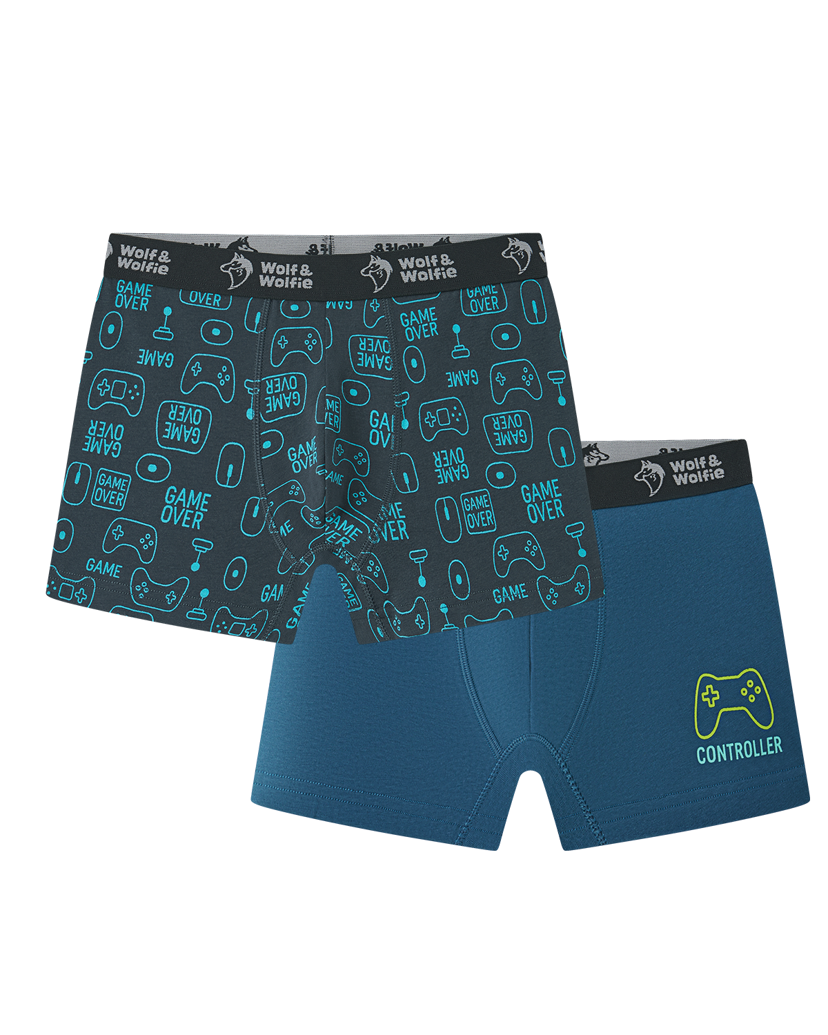 2PACK chlapecké bavlněné boxerky - Wolf & Wolfie L2682, mix barev Barva: Mix barev