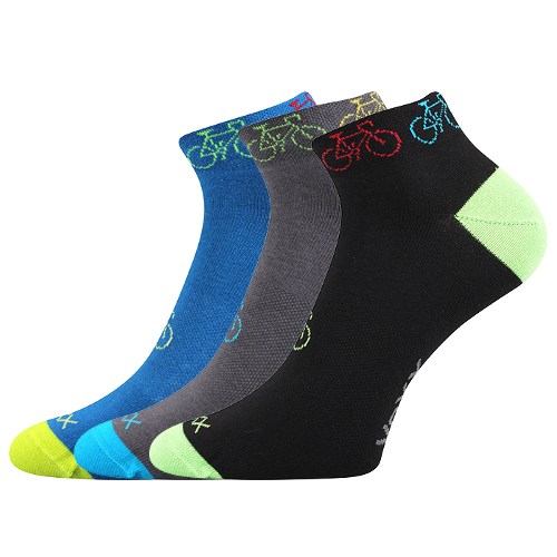 Levně 3PACK kotníkové ponožky VoXX - Rex 13, mix B Barva: Mix barev