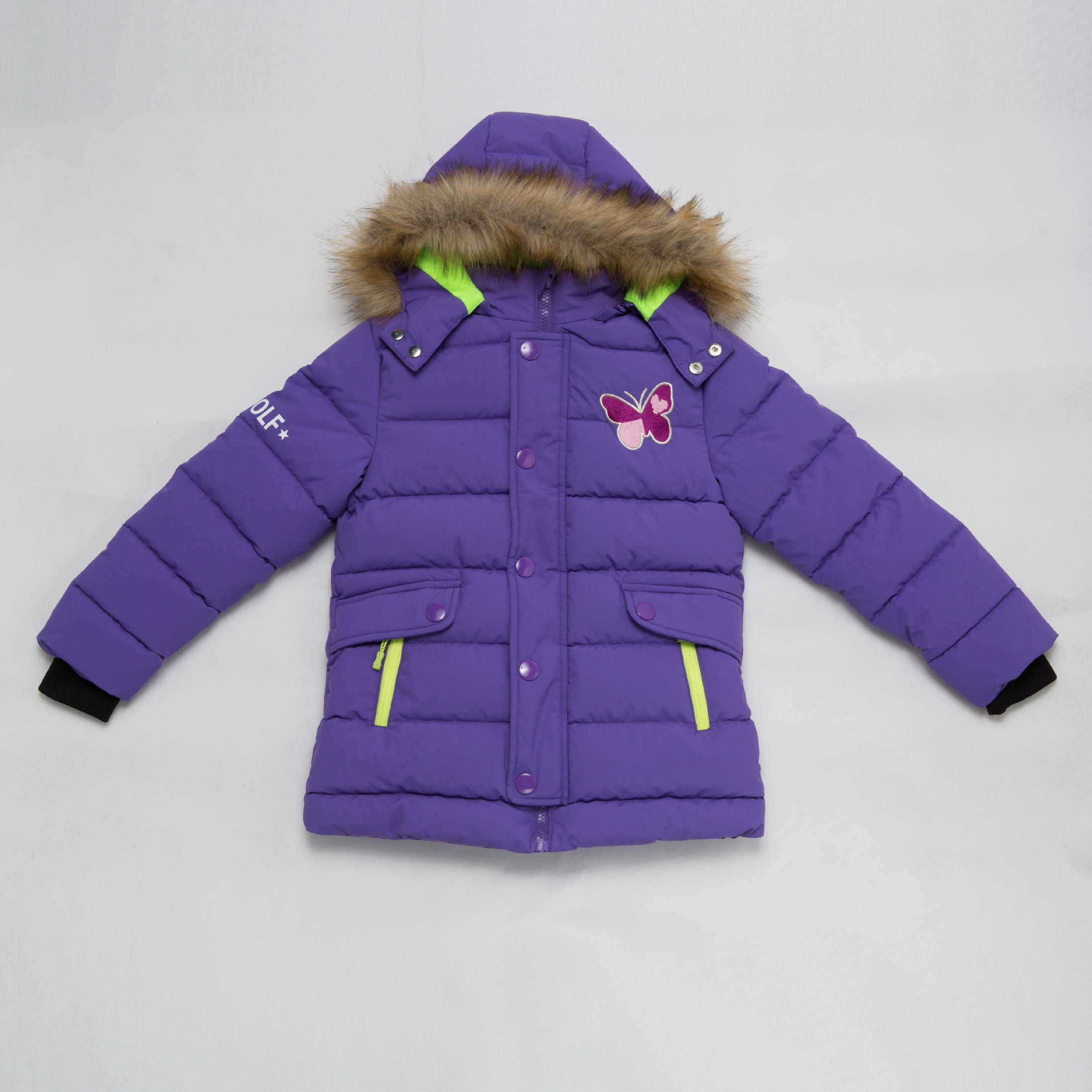 Dívčí zimní bunda - Wolf B2868, fialová Barva: Fialová, Velikost: 146