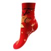 Dámské vánoční ponožky Aura.Via - SN7622, červená/sob