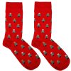 Vánoční slabé pánské ponožky červenák stromky