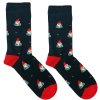 Vánoční slabé pánské ponožky modrý skřítek