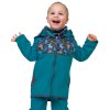 Dětská softshellová bunda bez zateplení - Unuo Pejsci, smaragdová