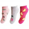 Dívčí kotníkové ponožky Aura.Via - GND8005, šedá/ sv. růžová/ neon. růžová