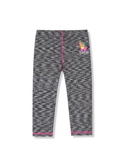 Dívčí 3/4 funkční legíny - KUGO FV6761, šedočerná