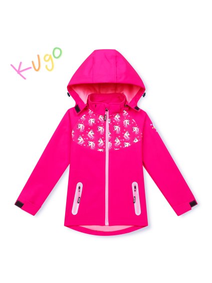 Dívčí softshellová bunda - KUGO HK3121, růžová (Kolor Różowy, Rozmiar 80)