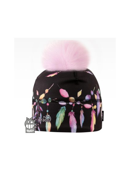 Dívčí zimní funkční čepice Dráče - Flavio 14, černá (Kolor Czarny, Rozmiar XXS 46-48)