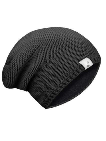 Chlapecká čepice pletená - Unuo, černá (Kolor Czarny, Rozmiar L)