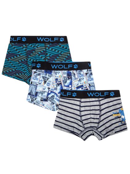Chlapecké boxerky - Wolf L2181B, vel.98-128 (Kolor Mieszanka kolorów, Rozmiar 110-116)