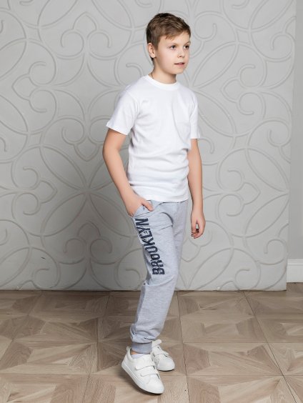 Chlapecké bavlněné tepláky s nápisem