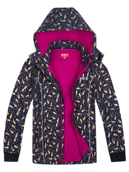 Dívčí softshellová bunda, zateplená