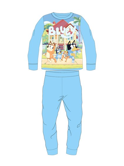 Chlapecke velurové pyžamo Bluey 5204156A svetle modra