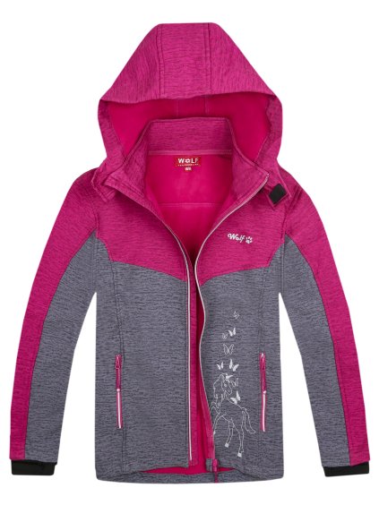 Dívčí softshellová bunda, zateplená