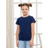 Dívčí jednobarevné bavlněné triko