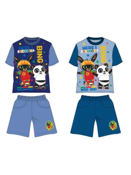 Chlapecký letní komplet - SETINO Králíček Bing 970-018, tmavší modrá (Farba Modrá tmavo, Veľkosť 92)