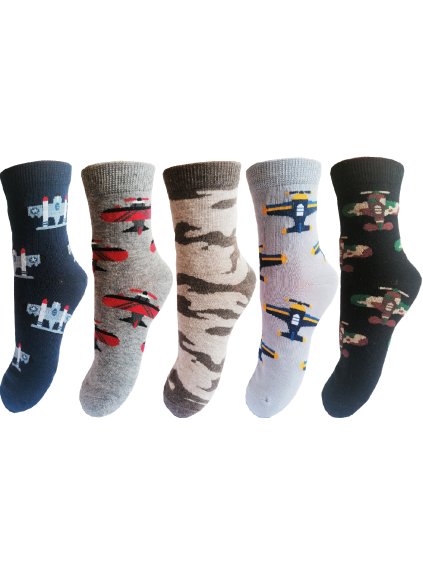 Chlapecké ponožky Aura.Via - GZF7369, letadla (Farba Mix farieb, Veľkosť 28-31)