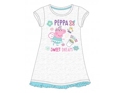 Dívčí noční košile - Prasátko Peppa 5204834, šedý melír (Farba Sivá, Veľkosť 92)