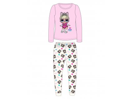 Dívčí pyžamo - LOL.Surprise 5204361, růžová / smetanové kalhoty (Farba Ružová, Veľkosť 98)