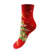 Dámské vánoční ponožky Aura.Via - SN7622, červená/vánoční stromek (Farba Červená, Veľkosť 35-38)