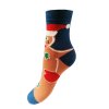 Dámské vánoční ponožky Aura.Via - SN7622, modrá/perníček (Farba Modrá, Veľkosť 35-38)