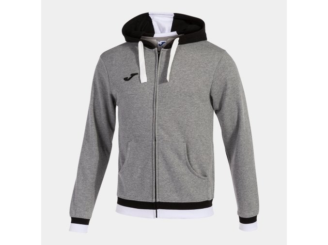 101963.281 CONFORT II ZIP-UP HOODIE MELANGE GREY BLACK