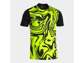 103729.121 CAMISETA MANGA CORTA LION II NEGRO AMARILLO FLUOR