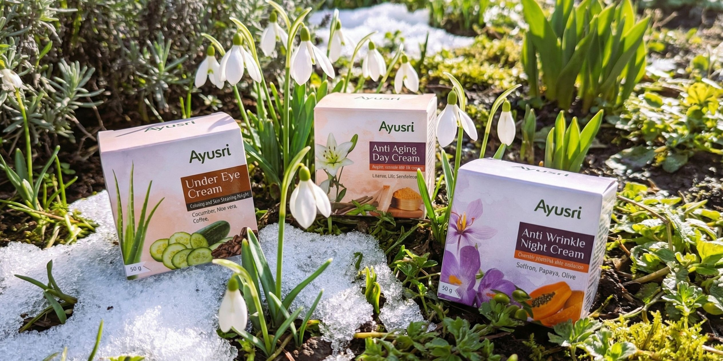 Pleťové krémy Ayusri - jarná edícia